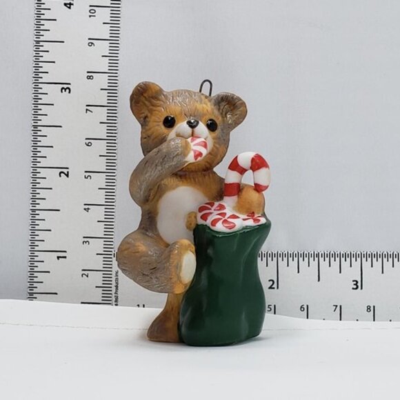 Lot of 4 1989 Hallmark Cinnamon Bear Porcelain Ornament - Picture 9 of 9